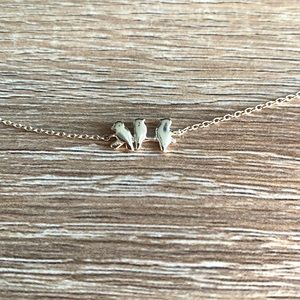 Dainty Bird Necklace in Silver
